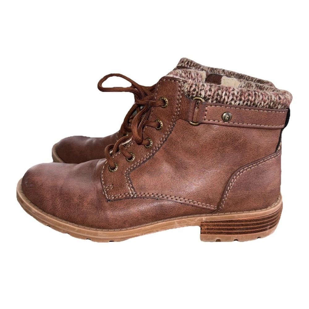 Sporto Women's Smash Wool Crocheted‎ Lined Lace-Up Boot Brown Size 8.5M READ
